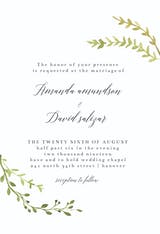 Leafy Corners - Invitación De Boda